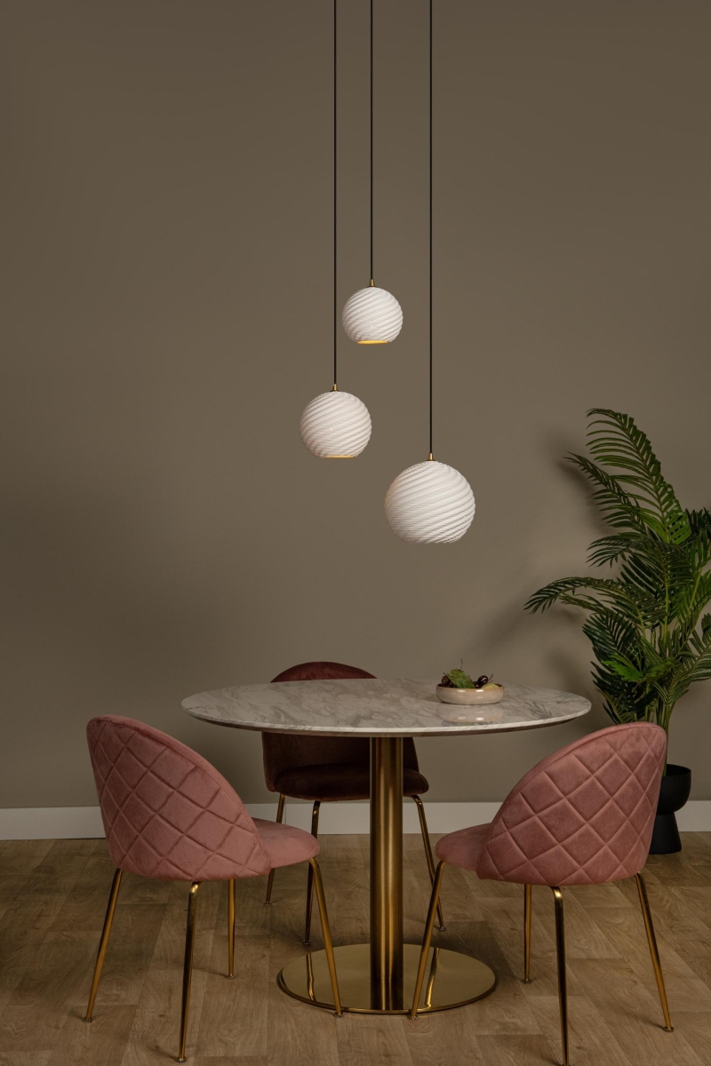 Lucide BINA - Závesné svietidlo - Ø 40 cm - 3xE27 - Biele